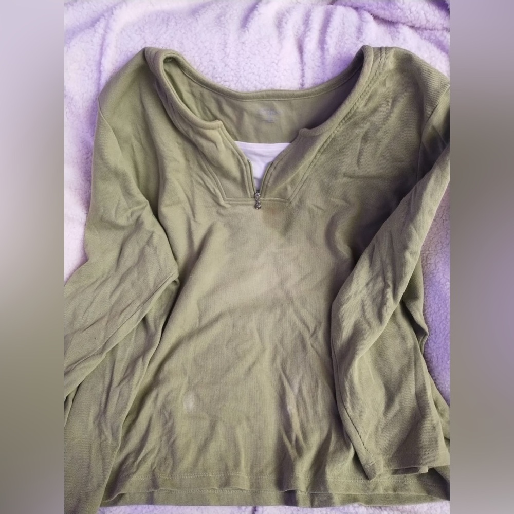 Green casual long sleeve